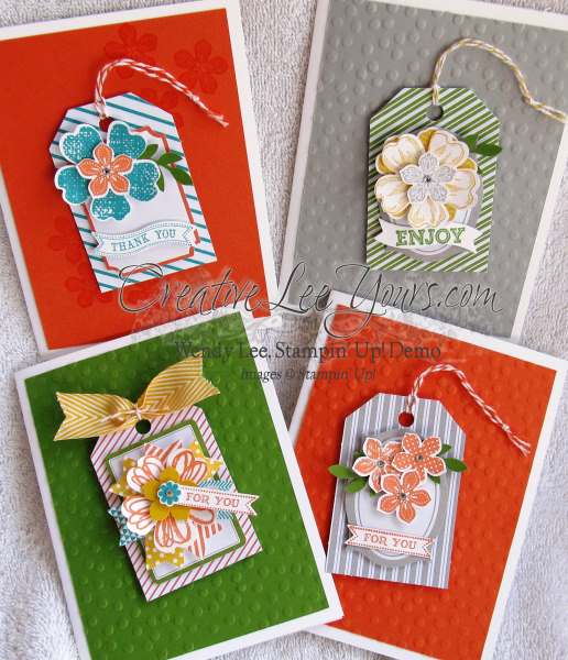 Tag card with flowers