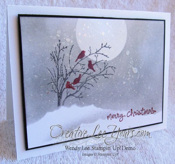 Serene Silhouettes Snow Birds Christmas by Wendy Lee