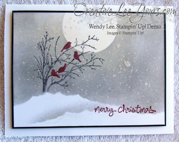 Serene Silhouettes Snow Birds Christmas by Wendy Lee