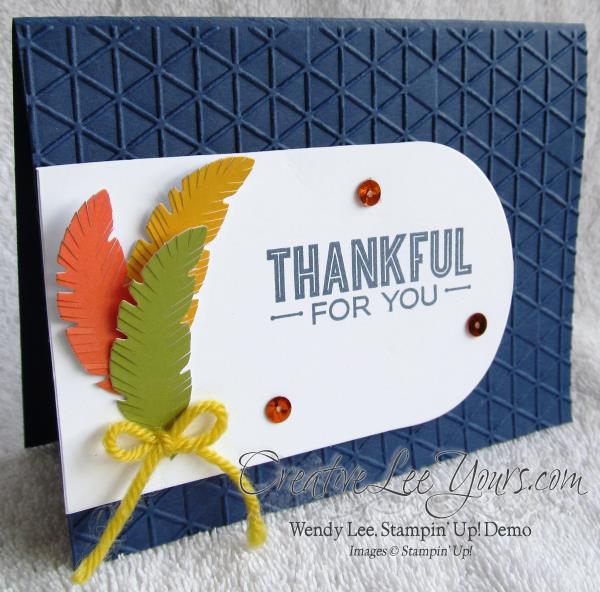 October 2014 Paper Pumpkin Sweet As Pie Kit by wendy lee, Stampin' Up!, #creativeleeyours, thank you card