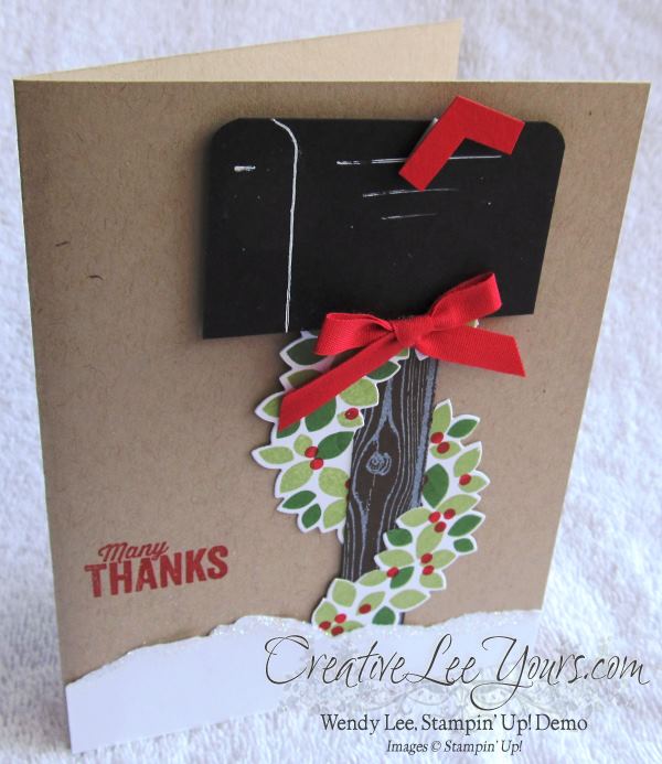 wondrous wreath garland by wendy lee, #creativeleeyours, Stampin' Up!, Christmas Card