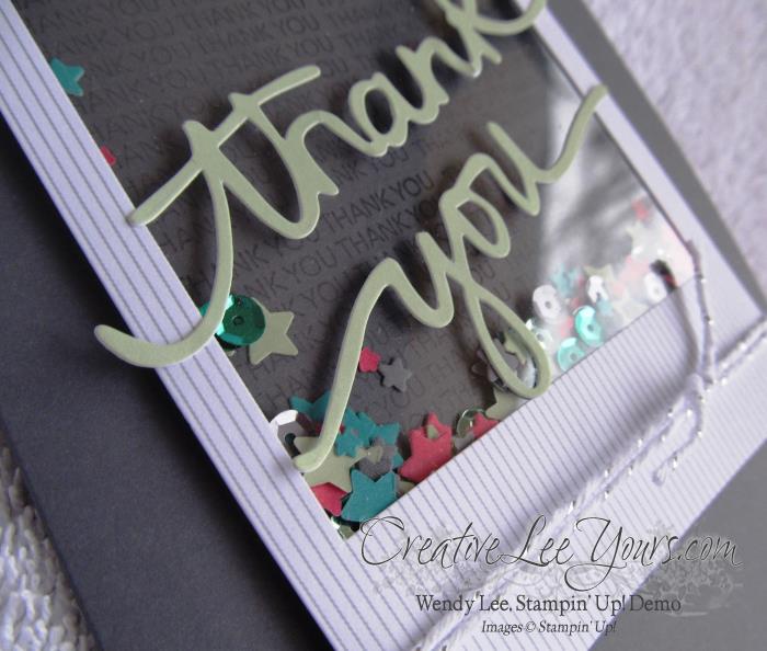 December 2014 All Shook Up Paper Pumpkin by Wendy Lee, #creativeleeyours, Stampin' Up!, thank you card