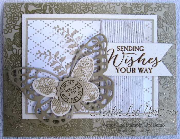 Lacy Butterfly by Wendy Lee, #creativeleeyours, Stampin' Up!, Something Lacy, Butterfly Basics, Card
