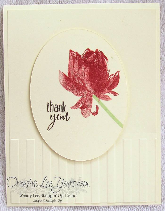 Thank You Lotus Blossom by Maryan Binkley, #creativeleeyours, Stampin' Up!, #SAB2015