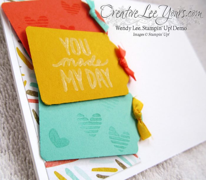 You made my day by Jennifer Harrell, #creativeleeyours, Stampin' Up!, card