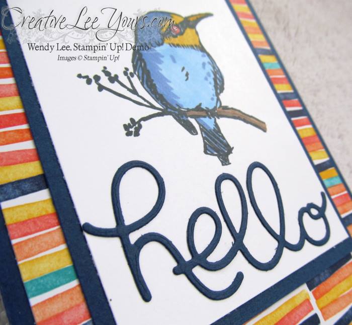 A Happy Thing Hello by Jennifer Moretz, #creativeleeyours, Stampin' Up!, Card