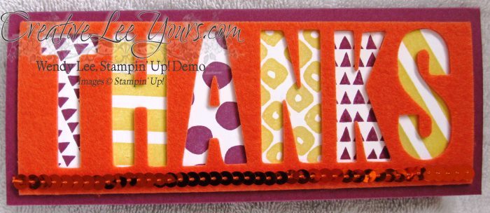 Paper Pumpkin Layers of Gratitude Thanks by Wendy Lee, #creativeleeyours, Stampin' Up!, March 2015 kit