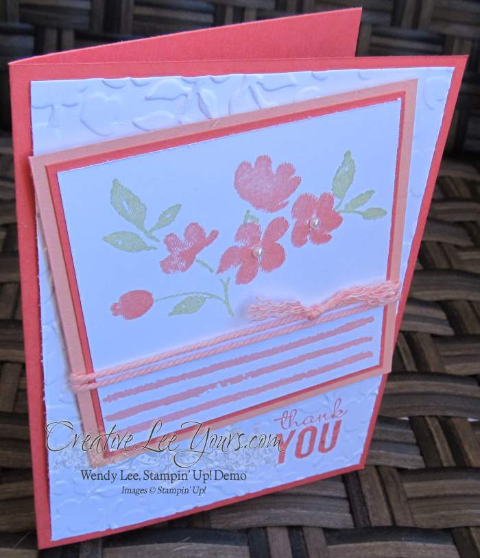 Painted Petals Thank You by Wendy Lee, #creativeleeyours, Stampin' Up!