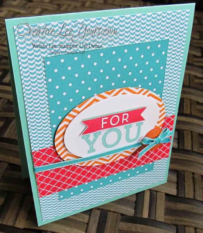 For You by Wendy Lee, #creativeleeyours, Stampin' Up!, April 2015 FMN class, Paper Pumpkin Bonus Card
