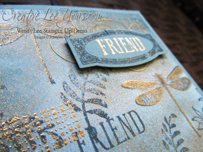 Golden awesomely artistic by wendy lee, #creativeleeyours, Stampin' Up!, Friend Card, collage