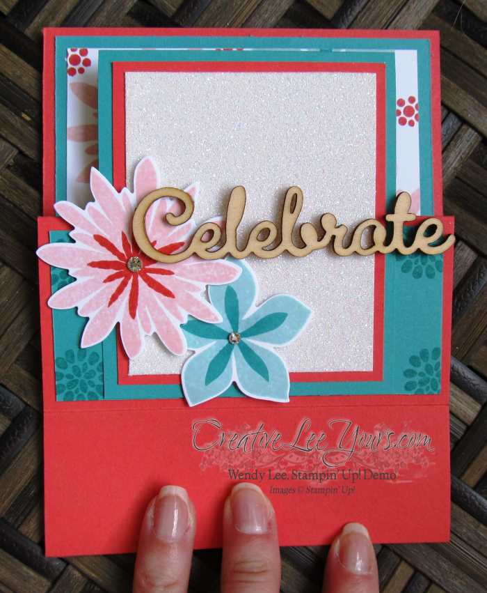Flower patch step panel by wendy lee, #creativeleeyours, Stampin' Up!, FMN July 2015