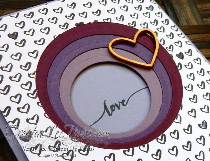 Negative Layered Die Cut Window by Wendy Lee, #creativeleeyourrs, Stampin' Up!, circle collection framelits,Hello life stamp set