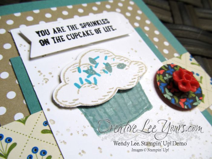 Sprinkles of Life Cupcake by Betsy Batten, #creativeleeyours, Stampin' Up!, Diemonds team swap