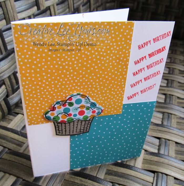 Birthday Cupcake by Robin Reid, #creativeleeyours, Diemonds team swap, Stampin' Up!, Sprinkles of Life Stamp set
