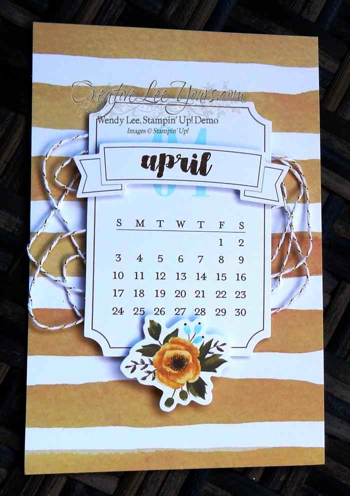 December 2015 One Great Year Paper Pumpkin Kit by Wendy Lee, #creativeleeyours, Stampin Up!, Calendar