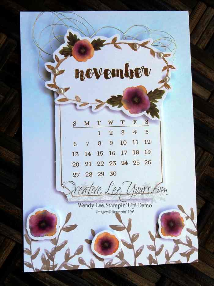December 2015 One Great Year Paper Pumpkin Kit by Wendy Lee, #creativeleeyours, Stampin Up!, Calendar