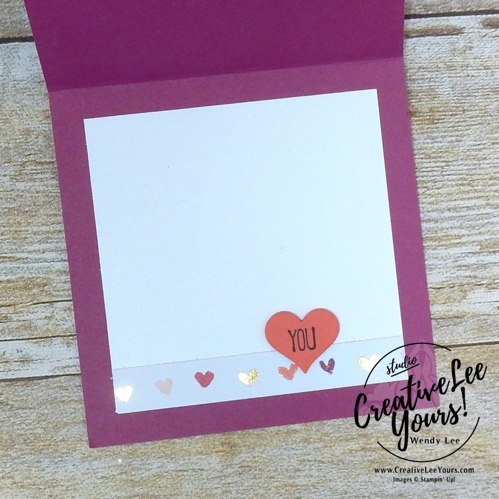 Love Shaker Easel by wendy lee, january 2018 fmn class, stampin up,stamping, handmade, fun fold, valentine, anniversary, love,#creativeleeyours,creatively yours,sunshine saying stamp set, sweet & sassy frmaelits, sunshine wishes thinlits