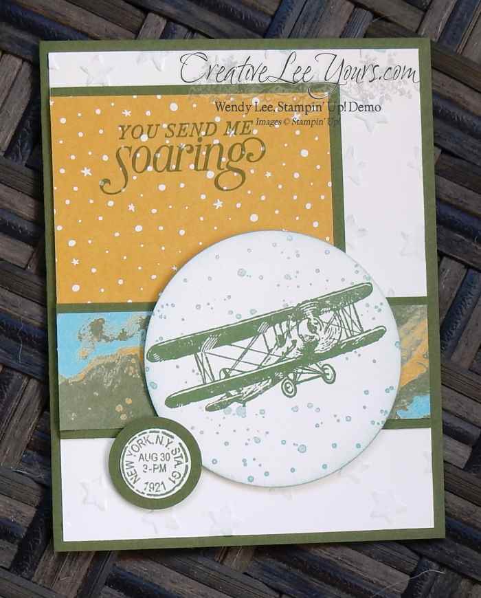 You Send Me Soaring by Sheila Tatum, Stampin' Up!, #creativeleeyours, Diemonds team swap, Sky is the Limit