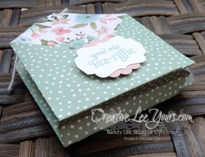 A nice cuppa tea pouch by Wendy Lee, #creativeleeyours, Stampin' Up!, tutorial, Oppprtune A Tea