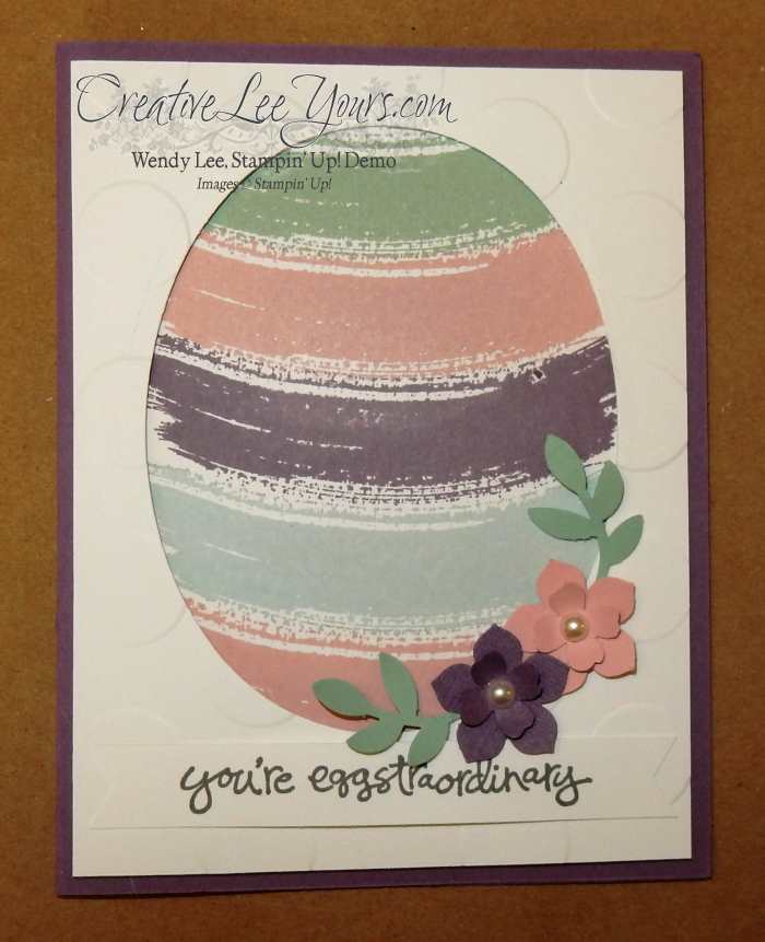 Work of Art Easter Egg by Wendy Lee, #creativeleeyours, Stampin' Up!, Greatest Greetings