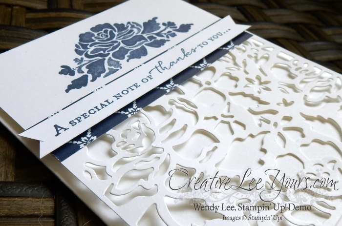 Elegant Thank You by Wendy Lee, Floral Phrases, Floral Thinlits, Stampin Up, Stamping, Hand made cards, #creativeleeyours