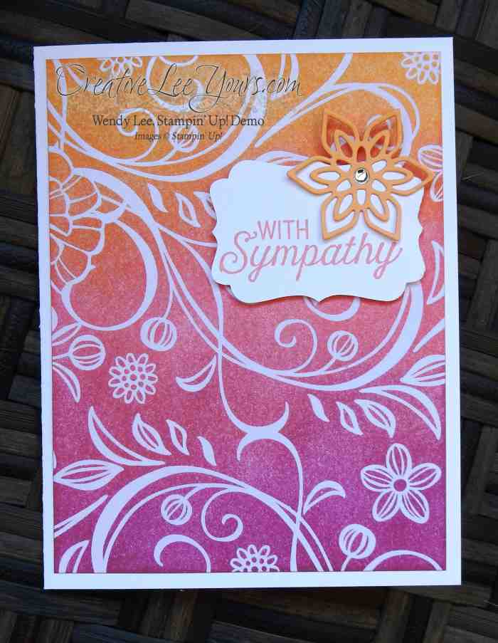 Flourish Sympathy by Wendy Lee, Stampin Up, Stamping, #creativeleeyours, Flourishing Phrases stamp set, Flourish thinlits