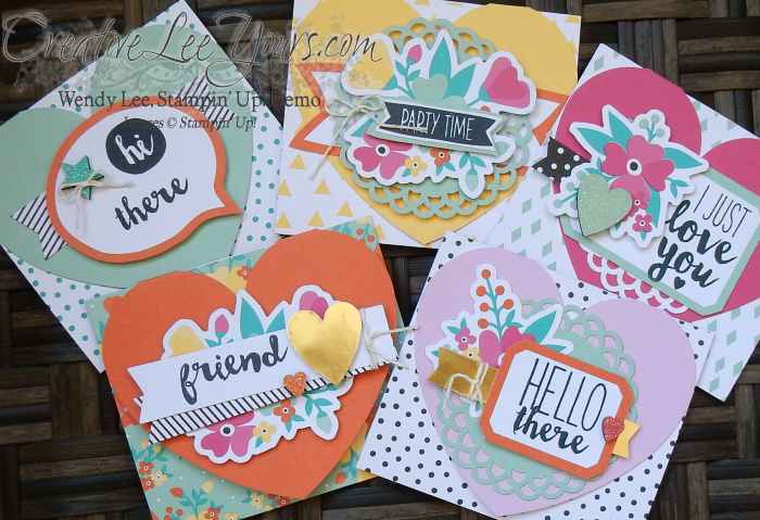 Oh Happy Day by Wendy Lee, Stampin Up, hand made cards, #creativeleeyours, card class