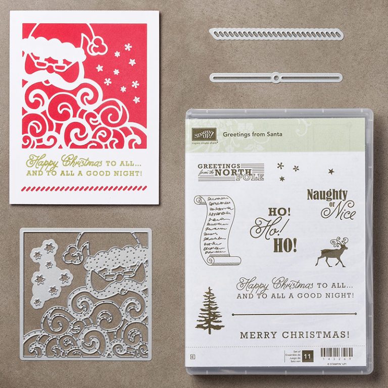 Greetings from Santa & Detailed Santa Thinlits Dies Video by Stampin’ Up!