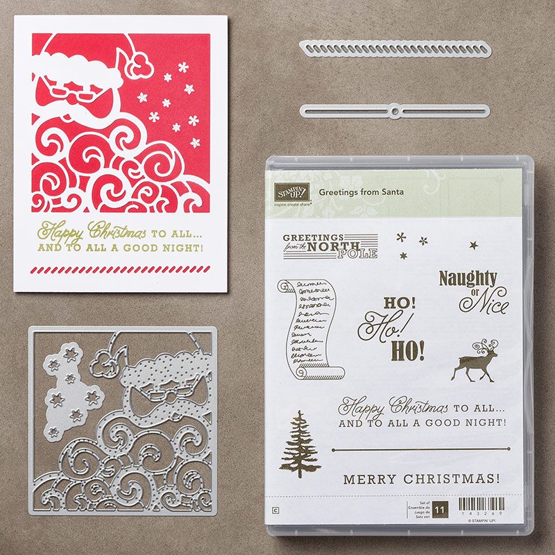 Greetings from Santa & Detailed Santa Thinlits Dies Video by Stampin’ Up!