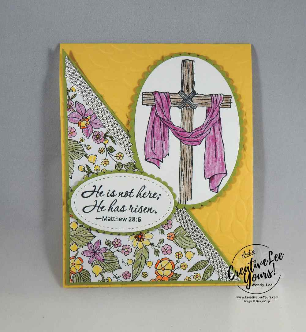 Easter Message by Zoe Williams, Stampin Up, #creativeleeyors,creatively yours, easter card, watercoloring, diemonds team swap