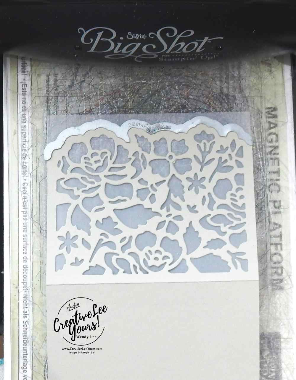 Detailed Floral Wedding by Wendy Lee, Stampin Up, #creativeleeyours, creatively yours, kylie bertucci international highlights, falling for you stamp set, detailed floral thinlits, hand made wedding card, anniversary