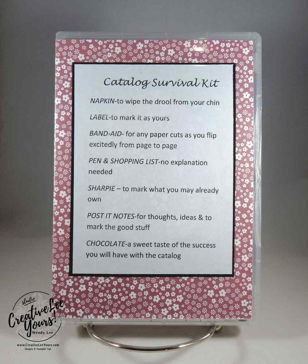 New Catalog Survival Kits by Wendy Lee, Stampin Up, #creativeleeyours, creatively yours, April 2017 On Stage, Diemonds team gifts, stamp cases, 2016-2018 in-color paper stacks