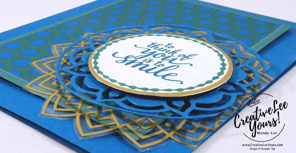 Denim and Gold Medallion ,Eastern Medallion, Eastern Beauty stamp set, eastern medallion Thinlits, eastern palace bundle, stampin up, #creativeleeyours, creatively yours, handmade card