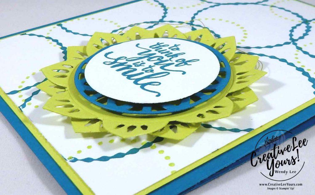 Indigo Meets Lemon Lime Twist by Wendy Lee, Stampin Up, stamping, hand made cards, eastern beauty, eastern medallion thinlits, rubber stamps, thinking of you