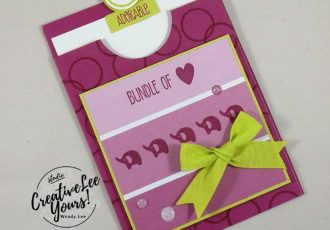 Adorable Bundle Of Love Gift Card Holder by Wendy Lee, Stampin Up, stamping, gift card holder, baby card, rubber stamps, #creativeleeyours,creativelyyours, tabs for everything stamp set, sunshine sayings stamp set, baby bear stamp set, kylie bertucci international highlights, hand madecard