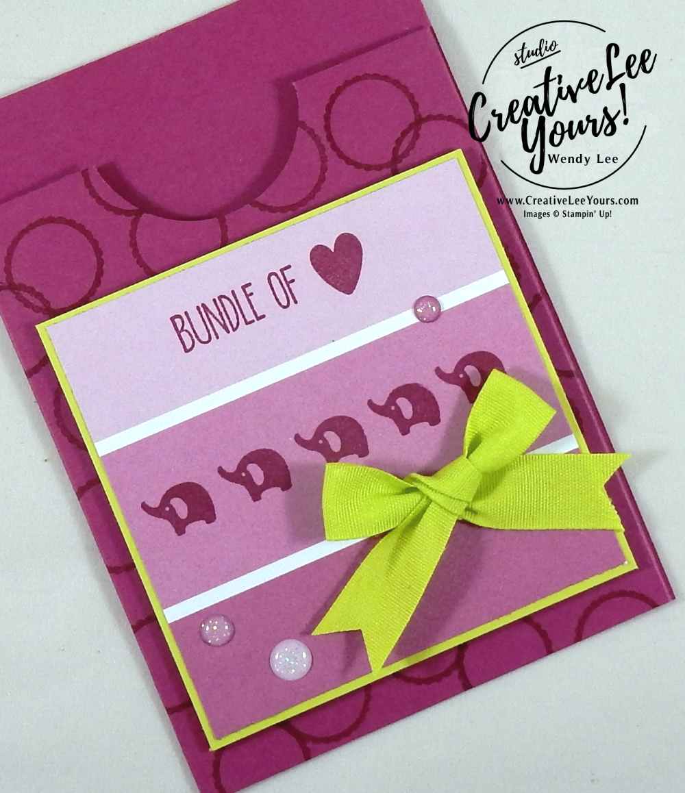 Adorable Bundle Of Love Gift Card Holder by Wendy Lee, Stampin Up, stamping, gift card holder, baby card, rubber stamps, #creativeleeyours,creativelyyours, tabs for everything stamp set, sunshine sayings stamp set, baby bear stamp set, kylie bertucci international highlights, hand madecard