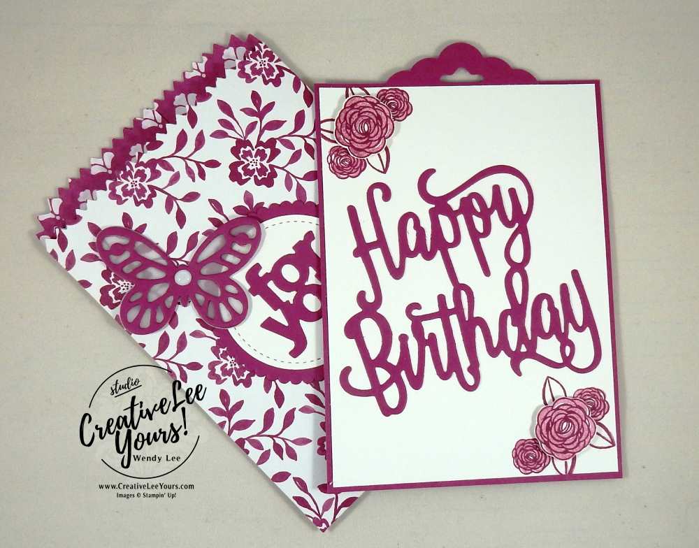 For You Mini Treat Bag by Sheila Tatum, Stampin Up, mini treat bag thinlits, bold butterfly framelits, butterflies thinlits, happy birthday thinlits, happy birthday gorgeous stamp set, diemonds team swap