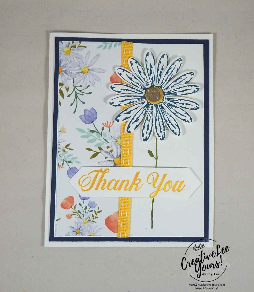 Daisy Thank You by Betsy Batten, Daisy Delight stamp set,daisy punch, diemond team swap, Stampin Up, handmade card, stamping,rubber stamps