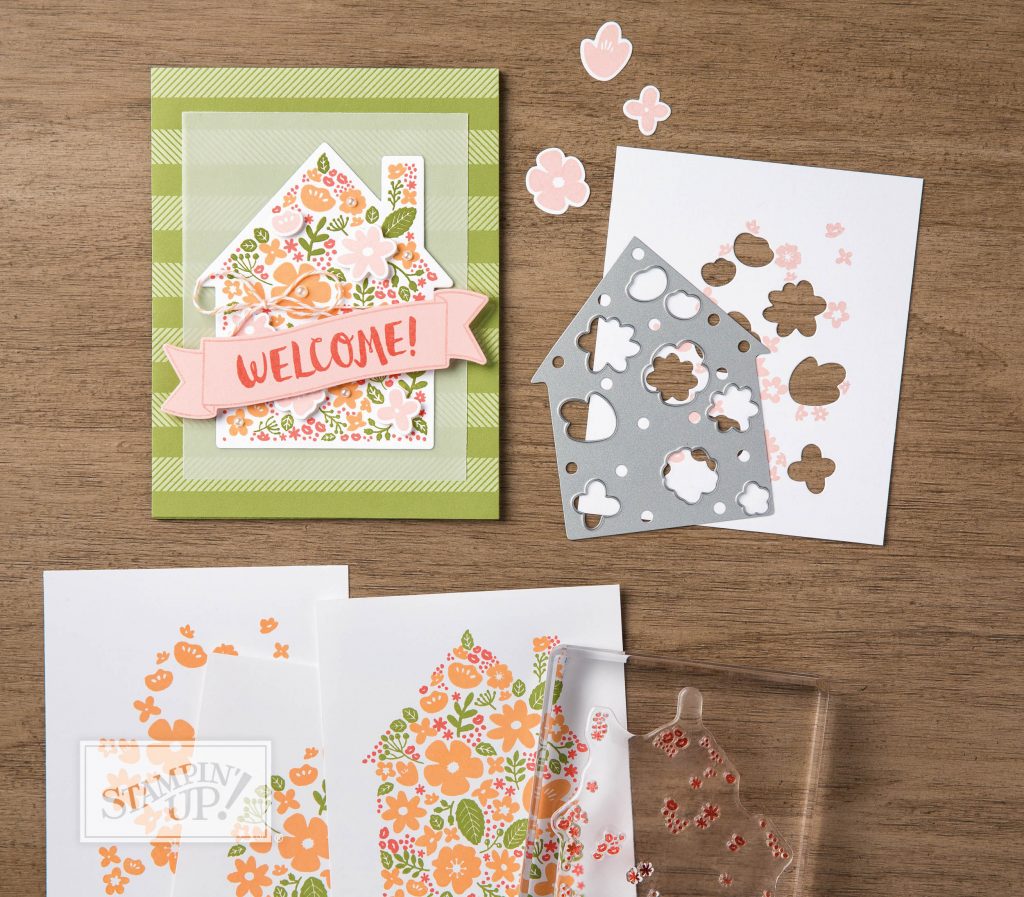 Stampin Up Home Life Photopolymer Stamp Set & Welcome Home Framelits Dies, #creativeleeyours, wendy lee, rubber stamps, stamping,handmadecards, video