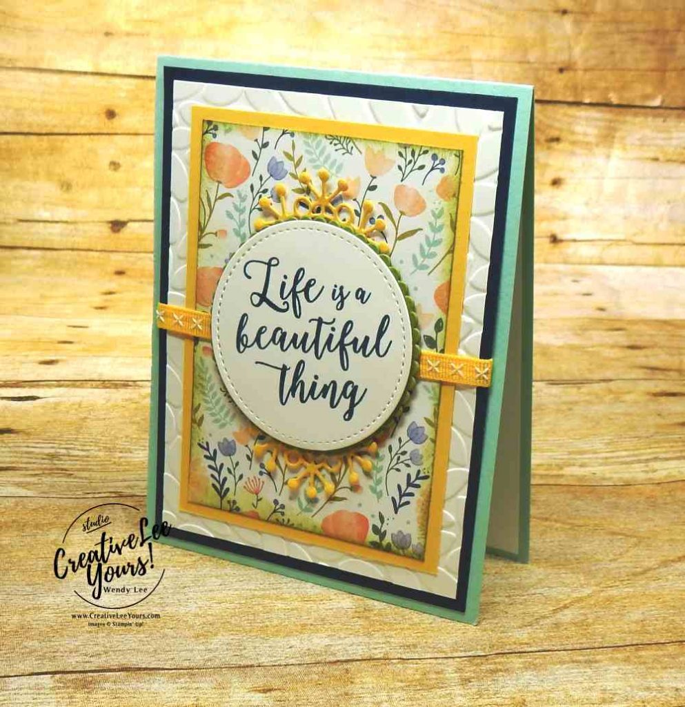 life is a beautiful thing by Belinda Rodgers,stampin up,wendy lee,#creativeleeyours, creatively yours, stamping, handmade,paper crafts,colorful seasons stamp set, thank you, teacher,secretary
