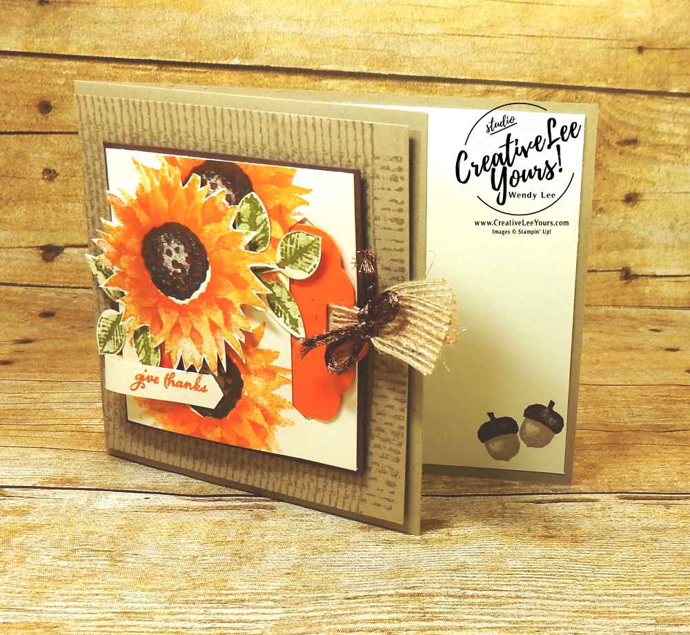 Painted Harvest Thankful Tag with Wendy Lee, Stampin Up, #creativeleeyours, September 2017 FMN class, fall card, hand made, stamping,rubber stamps