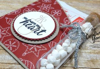 Warm My Heart with Wendy Lee, stampin up, #WCMD 2017 Atlanta, #creativeleeyours, creatively yours, hug in a mug stamp set, hot cocoa packet, goodie bag, party favor, simple and cute handmade gift, treats, november 2017 party