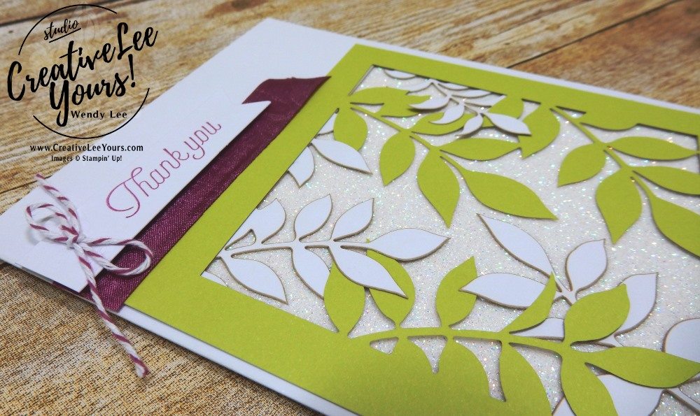 Thank You Leaves by Wendy Lee,December 2017 Paper Pumpkin Flora and Flutter Kit,stampin up, handmade cards, rubber stamps, stamping, kit, subscription, floral cards