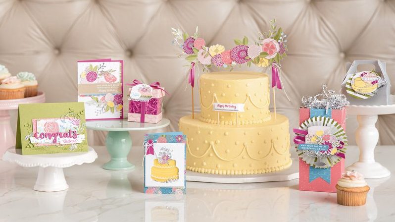 cake soiree bundle with Wendy Lee, stampin' up,stamping,handmade, birthday, wedding, anniversary,celebration, video,cake soiree stamp set, sweet cake framelits,#creativeleeyours, creatively yours