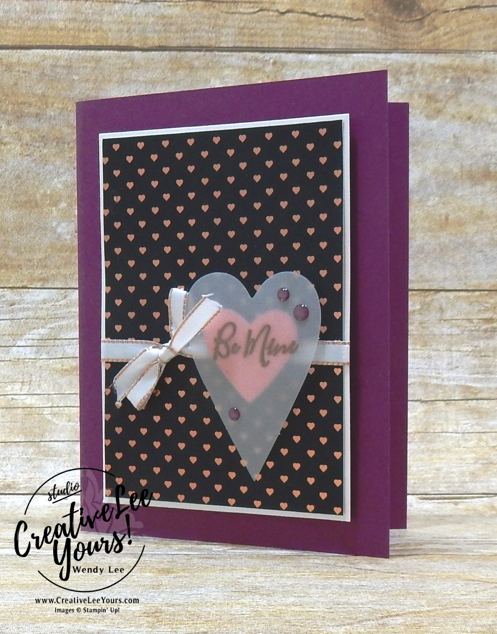 January 2018 Paper Pumpkin Heartfelt Love Notes Kit with Wendy Lee, #creativeleeyours, creatively yours, creative-lee yours, stampin up, stamping, SU,SU cards, handmade, treat pouch, valentine,love note, fast and easy cards