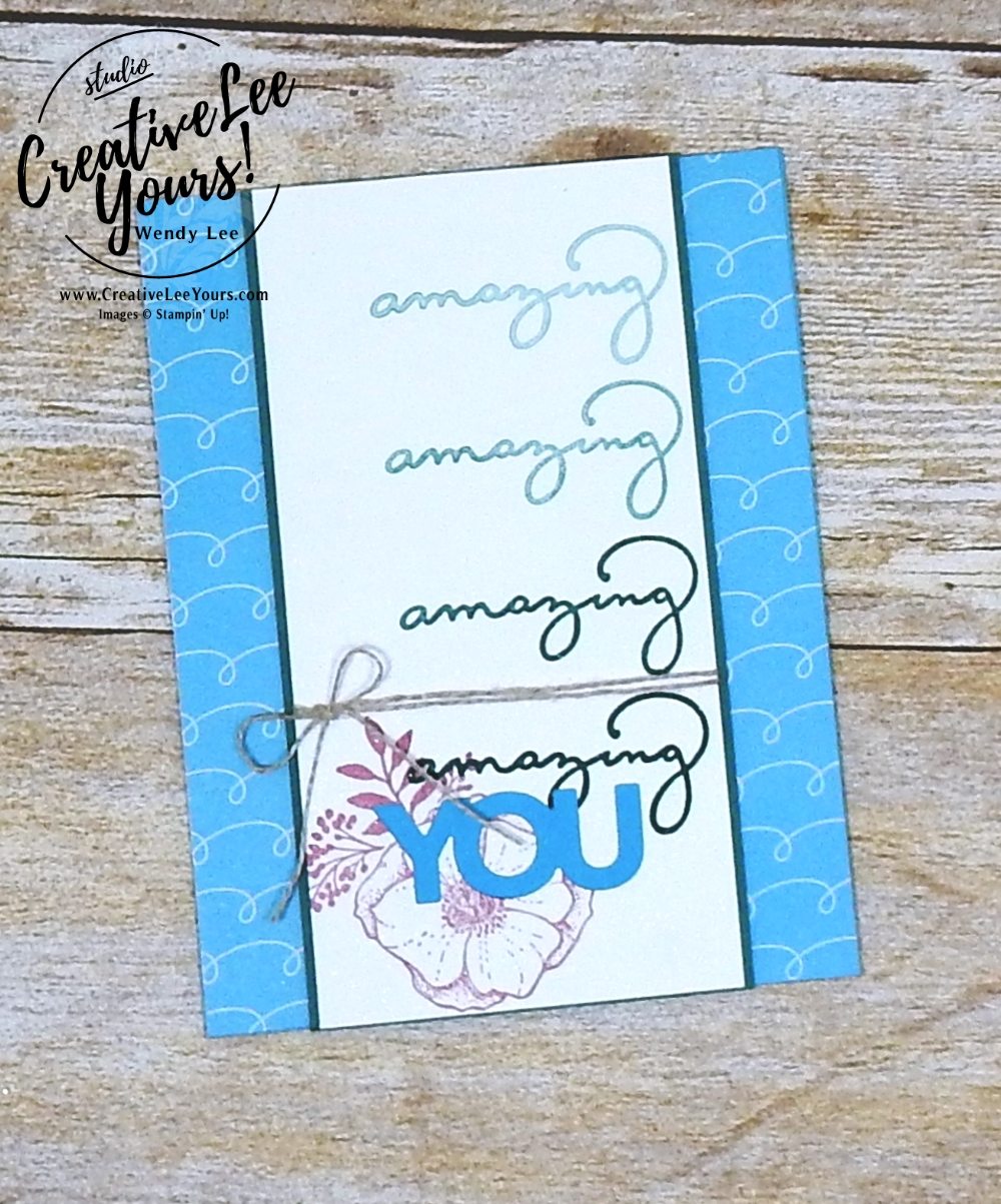 Amazing You by Wendy Lee, stampin up, stamping, handmade, stamparatus,celebrations card class,#creativeleeyours,creatively yours,SAB,Sale-a-bration,stamping off technique,birthday,congratulations,SU, SU cards