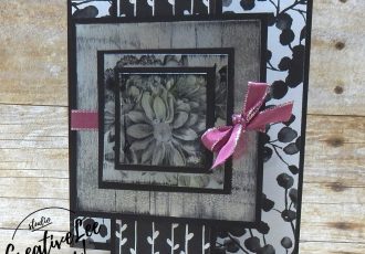 Triple stamping Black Ice by Wendy Lee,stampin up,stamping, hand made, fun fold card, #creativeleeyours, creatively yours, Kylie Bertucci Crazy Crafters blog hop,SAB,sale-a-bration,heartfelt blooms stamp set