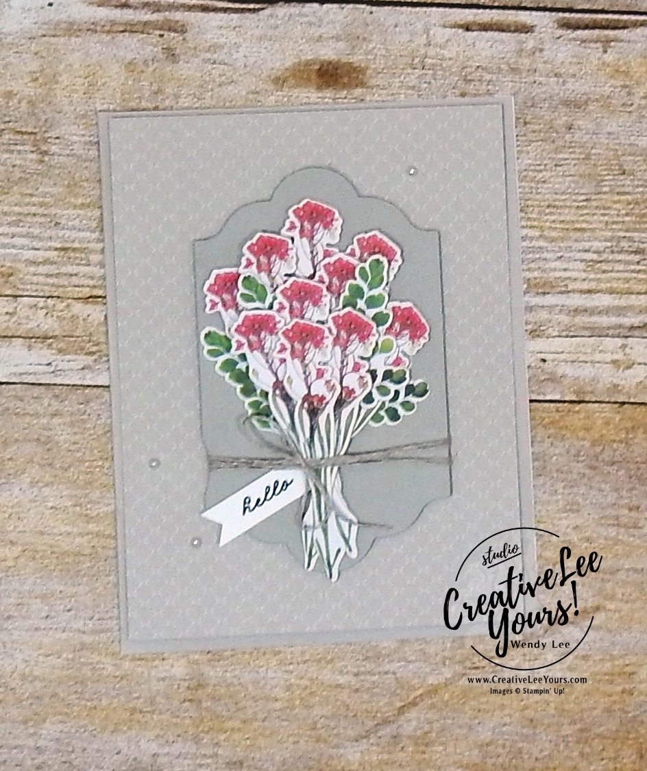 February 2018 wildflower wishes Paper Pumpkin Kit by wendy lee, stampin up, handmade cards, rubber stamps, stamping, kit, subscription, floral,spring cards, thank you, congrats, friend, #creativeleeyours,creatively yours,creative-lee yours,SU, SU cards,alternate
