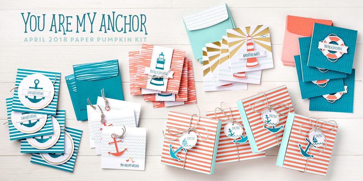 Nautical, summer celebration, masculine, April 2018 You Are My Anchor Paper Pumpkin Kit by wendy lee, stampin up, handmade cards, rubber stamps, stamping, kit, subscription, thank you, congrats, friend, #creativeleeyours,creatively yours,creative-lee yours,SU, SU cards
