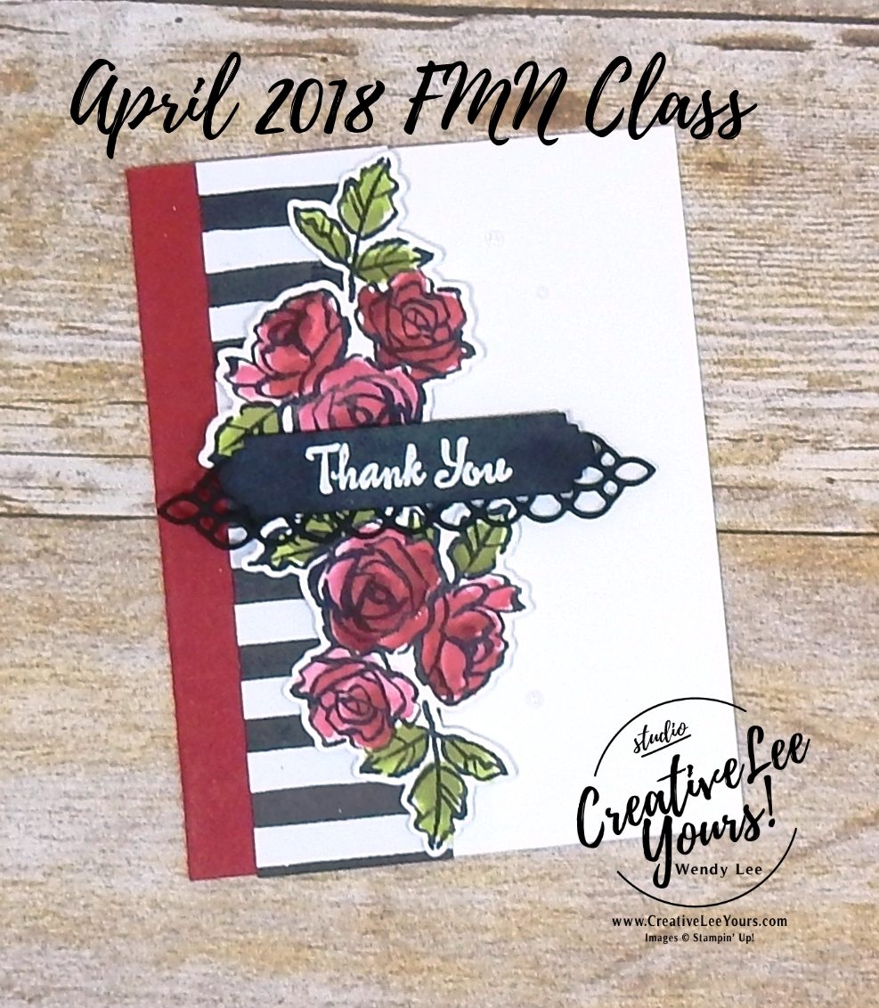 Thank You Petals by Wendy Lee, Stampin Up, stamping, handmade card, friend, mothers day, birthday, #creativeleeyours, creatively yours, creative-lee yours, April 2018 FMN card class, forget me not, petal palette stamp set, SU, SU cards, rubber stamps,